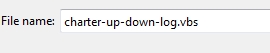 charter up down log VBS file
