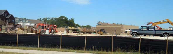 costco block walls going up