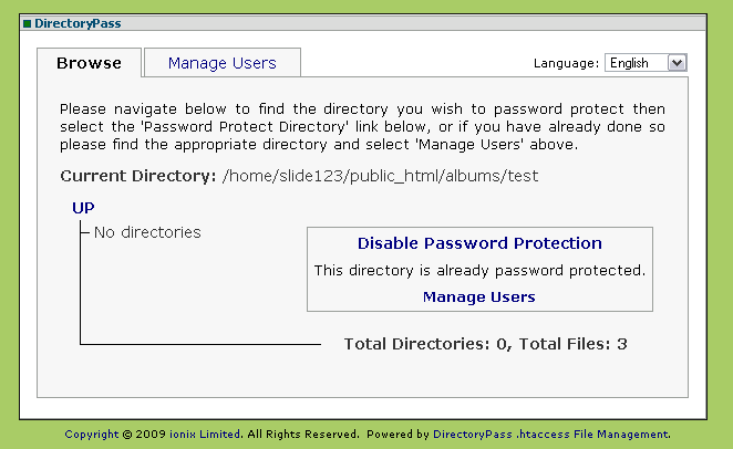 directorypass pasword program